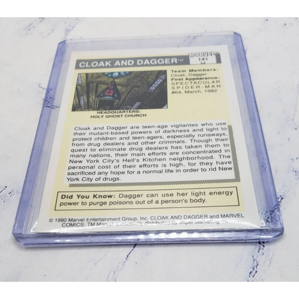1990 Impel Marvel Universe Series 1 Cloak and Dagger #141 Team Pictures